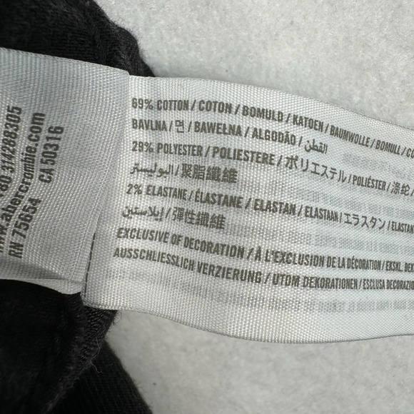 Abercrombie Fitch Harper Low Rise Super Skinny Jeans Womens Size 27/4 Black Wash - Picture 6 of 16